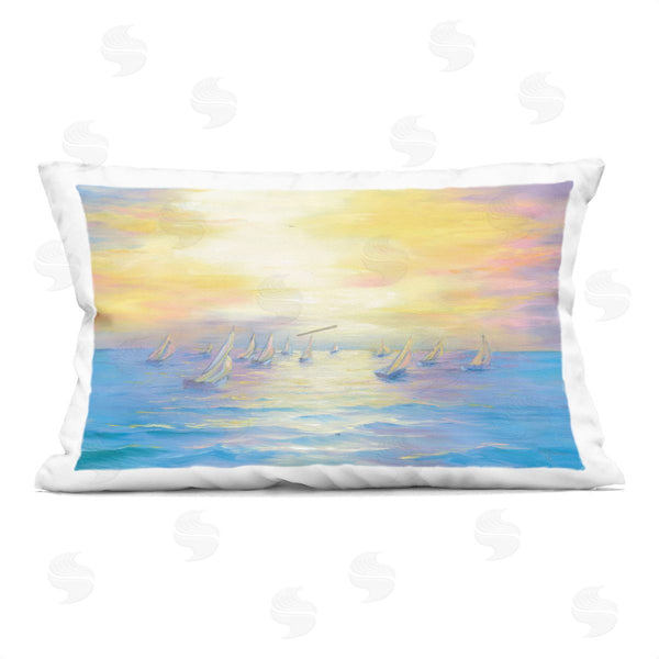 stupell industries Georgia Janisse | Sun Bleached Seascape Printed Throw Pillow