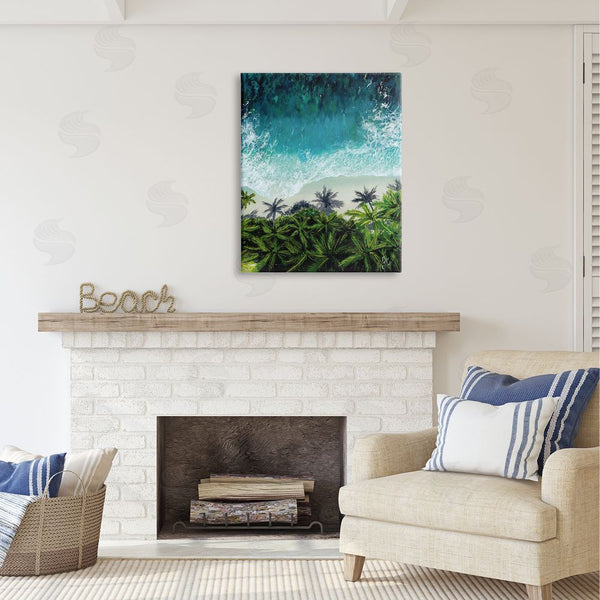 Stupell Industries Georgie Harrison | Aerial View Tropical Beach Wall Art