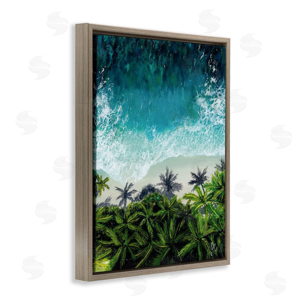 Stupell Industries Georgie Harrison | Aerial View Tropical Beach Wall Art