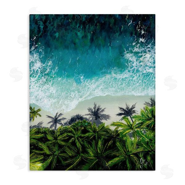 stupell industries Georgie Harrison | Aerial View Tropical Beach Wall Art