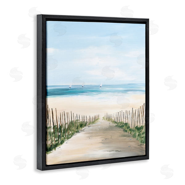 Stupell Industries Georgie Harrison | Between Beach Fence Scenery