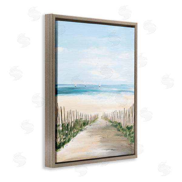 Stupell Industries Georgie Harrison | Between Beach Fence Scenery