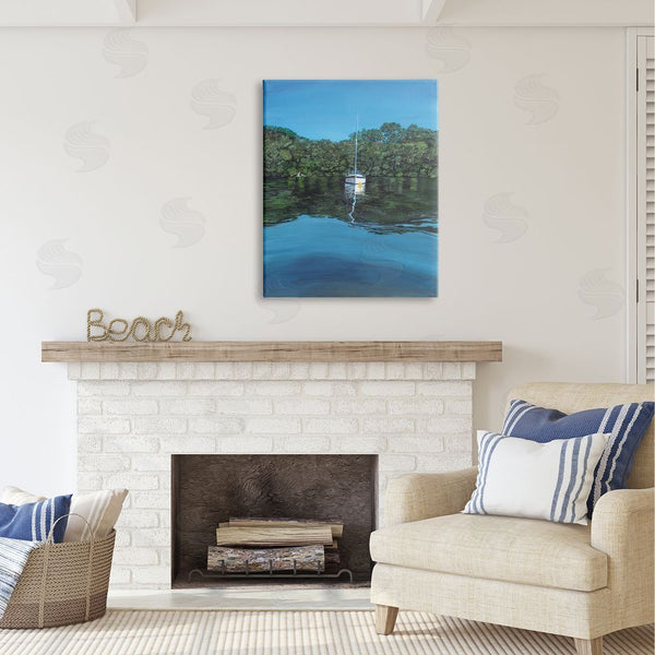 Stupell Industries Georgie Harrison | Boat On Sea Ripples Wall Art