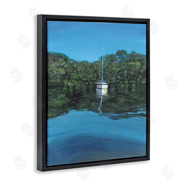 Stupell Industries Georgie Harrison | Boat On Sea Ripples Wall Art