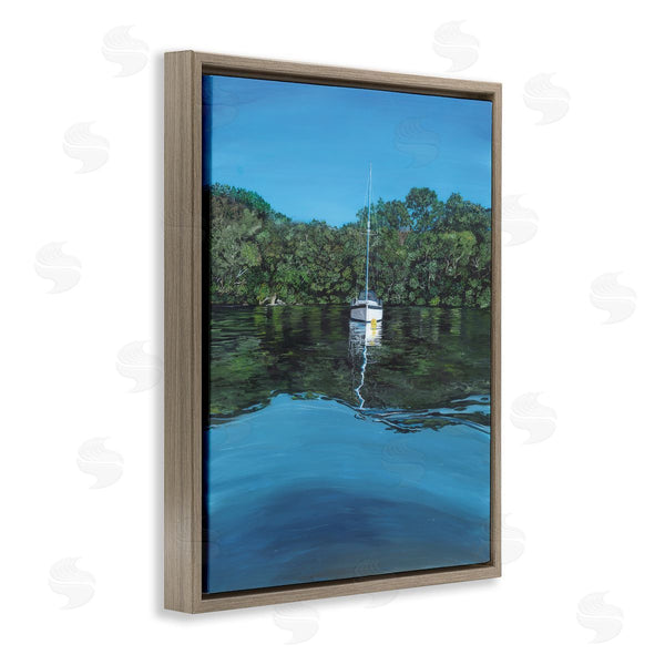 Stupell Industries Georgie Harrison | Boat On Sea Ripples Wall Art