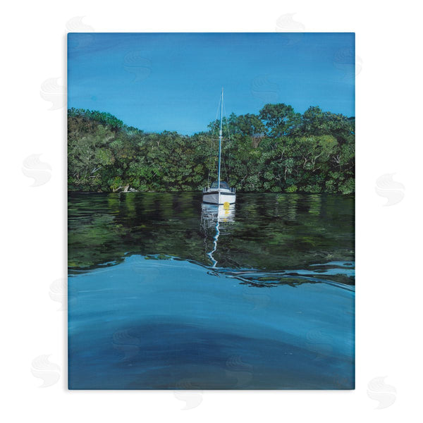 stupell industries Georgie Harrison | Boat on Sea Ripples Wall Art