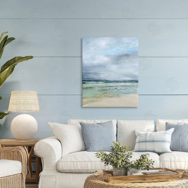 Stupell Industries Georgie Harrison | Calm Waves Under Cloudy Sky