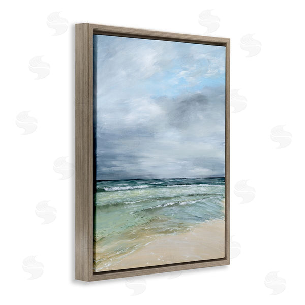 Stupell Industries Georgie Harrison | Calm Waves Under Cloudy Sky