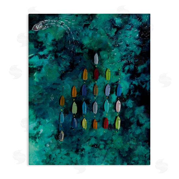 stupell industries Georgie Harrison | Harbor From Above Painting Wall Art