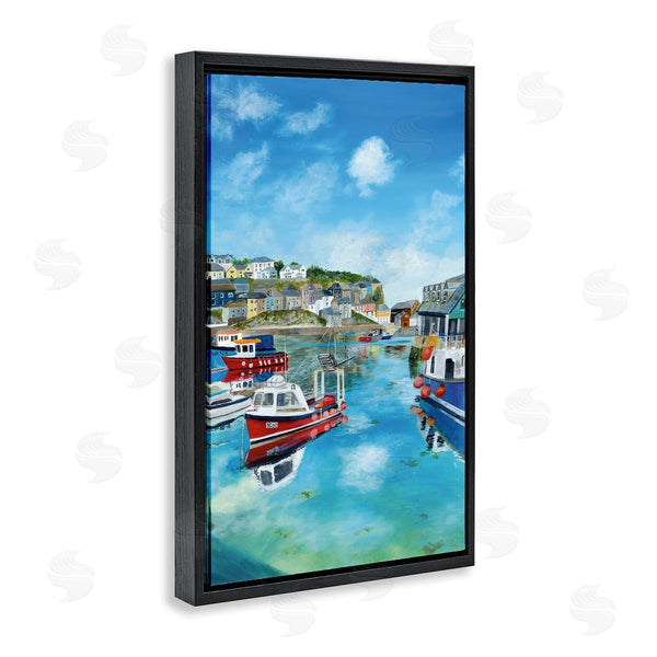 Stupell Industries Georgie Harrison | Mevagissey Harbor Reflections