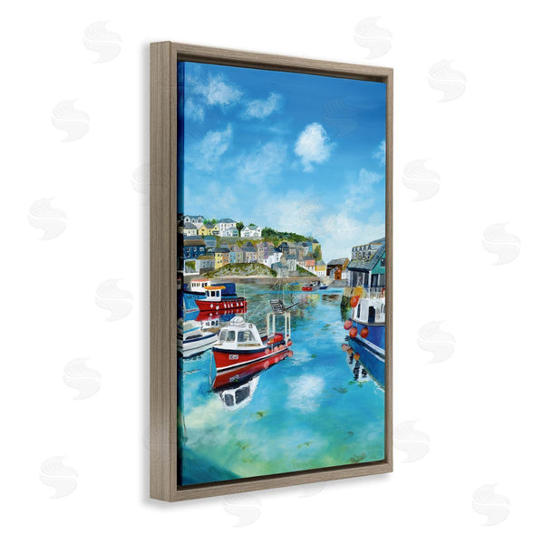 Stupell Industries Georgie Harrison | Mevagissey Harbor Reflections