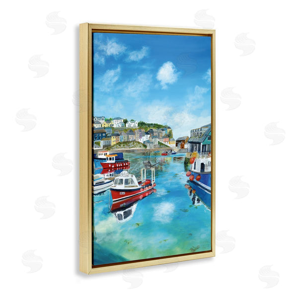 Stupell Industries Georgie Harrison | Mevagissey Harbor Reflections
