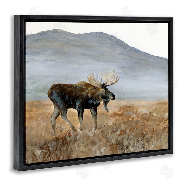 Stupell Industries Georgie Harrison | Moose Wanderer Mountain Valley