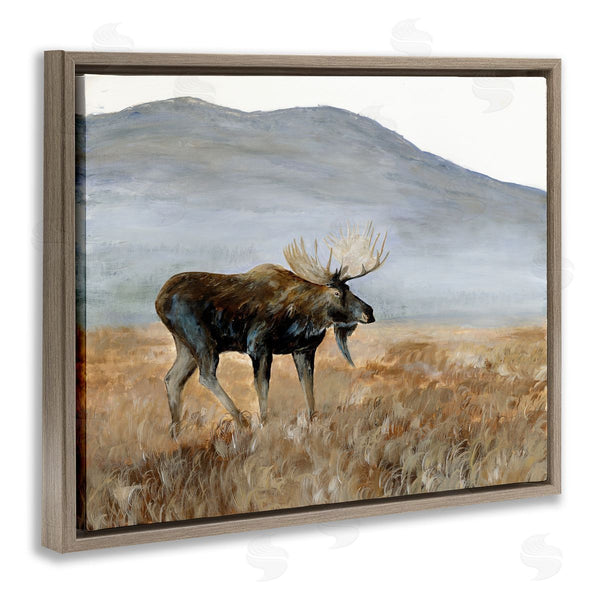 Stupell Industries Georgie Harrison | Moose Wanderer Mountain Valley
