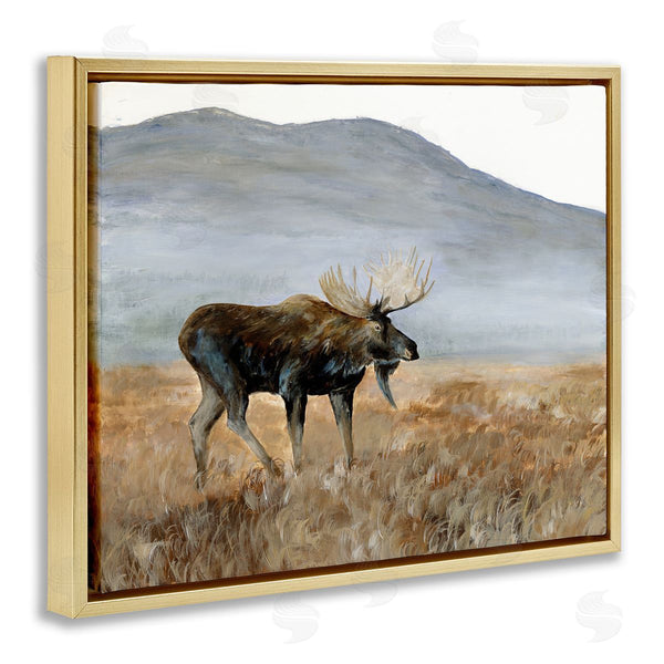 Stupell Industries Georgie Harrison | Moose Wanderer Mountain Valley