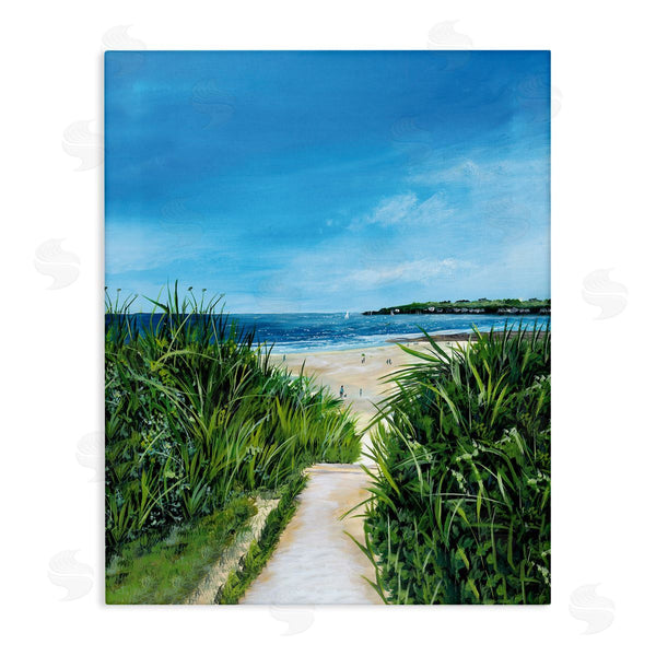 stupell industries Georgie Harrison | Sandy Beach Path Scene Wall Art