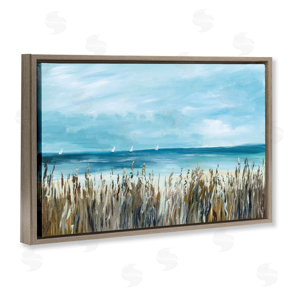 Stupell Industries Georgie Harrison | Sea Grasses & Distant Boats