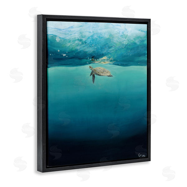 Stupell Industries Georgie Harrison | Turtle Beneath Surface