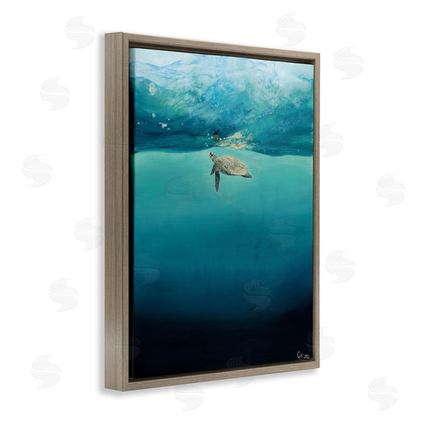 Stupell Industries Georgie Harrison | Turtle Beneath Surface