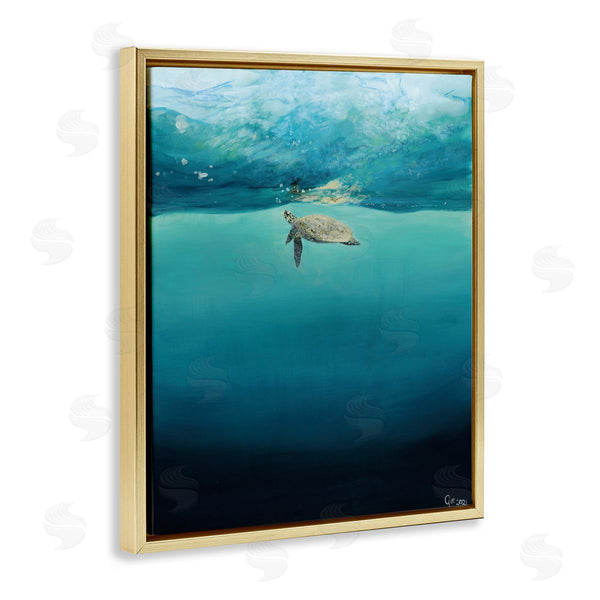Stupell Industries Georgie Harrison | Turtle Beneath Surface