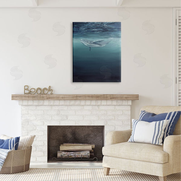 Stupell Industries Georgie Harrison | Whale Swimming Underwater Wall Art