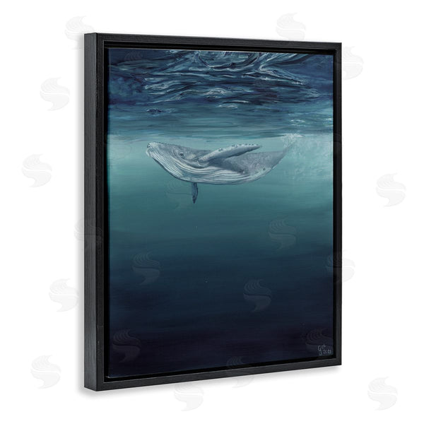 Stupell Industries Georgie Harrison | Whale Swimming Underwater Wall Art
