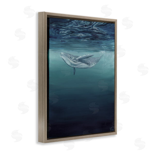 Stupell Industries Georgie Harrison | Whale Swimming Underwater Wall Art