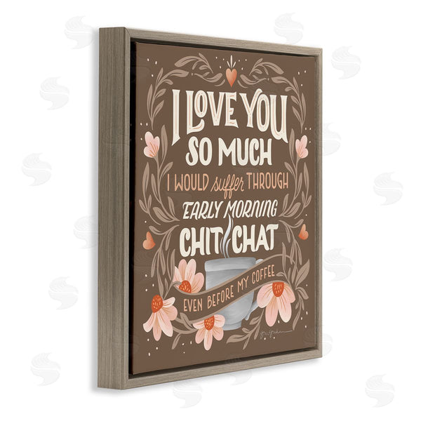 Stupell Industries Gia Graham | Chat Before Coffee Humor