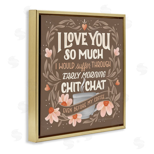 Stupell Industries Gia Graham | Chat Before Coffee Humor