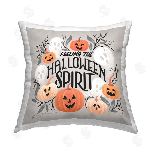 stupell industries Gia Graham | Feeling Halloween Spirit Printed Throw Pillow