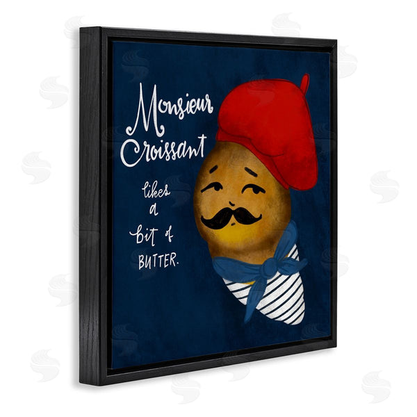 Stupell Industries Giao Williams | Monsieur Croissant Likes Butter