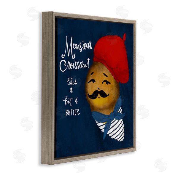 Stupell Industries Giao Williams | Monsieur Croissant Likes Butter