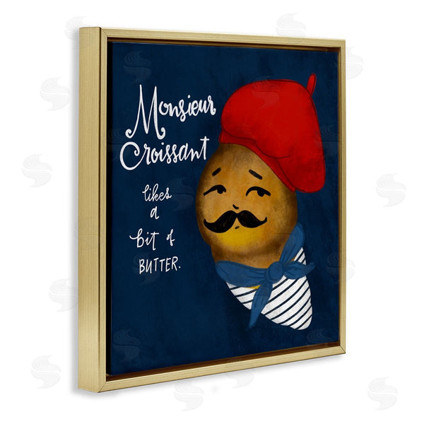 Stupell Industries Giao Williams | Monsieur Croissant Likes Butter