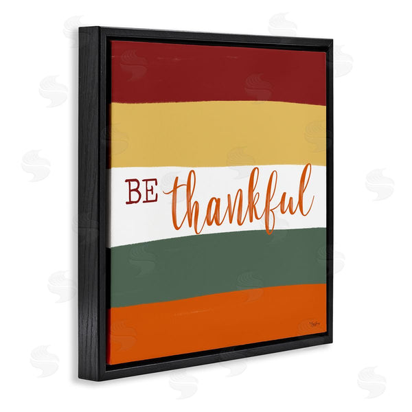 Stupell Industries Gigi Louise | Be Thankful Autumn Stripes Wall Art