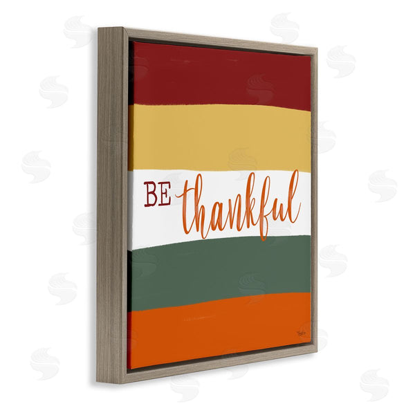 Stupell Industries Gigi Louise | Be Thankful Autumn Stripes Wall Art