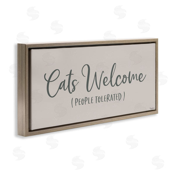 Stupell Industries Gigi Louise | Cats Welcome People Tolerated Wall Art