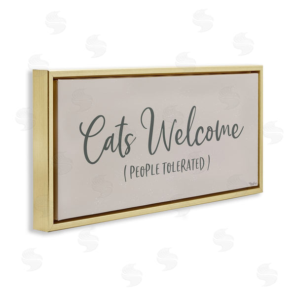 Stupell Industries Gigi Louise | Cats Welcome People Tolerated Wall Art