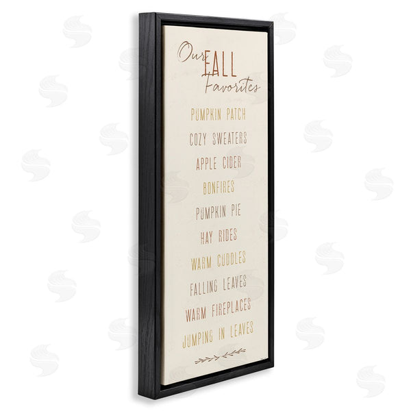 Stupell Industries Gigi Louise | Family Fall Favorites List Wall Art