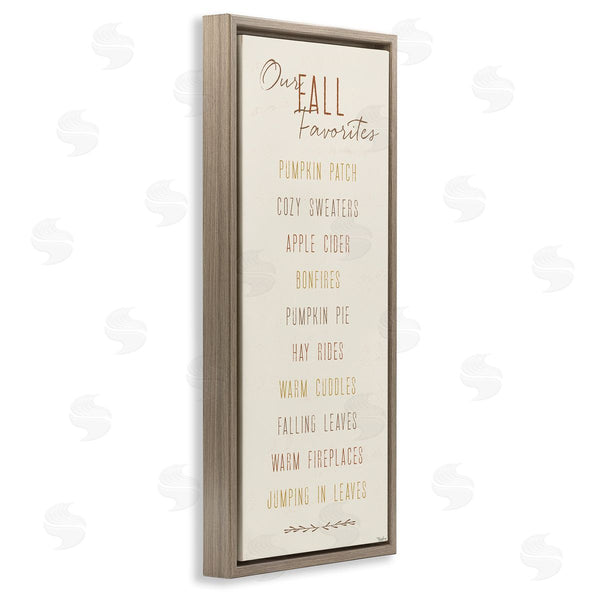 Stupell Industries Gigi Louise | Family Fall Favorites List Wall Art