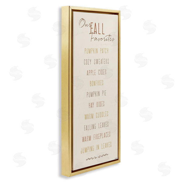Stupell Industries Gigi Louise | Family Fall Favorites List Wall Art