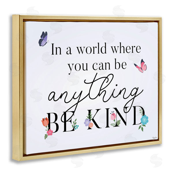 Stupell Industries Gigi Louise | Floral & Butterflies Be Kind