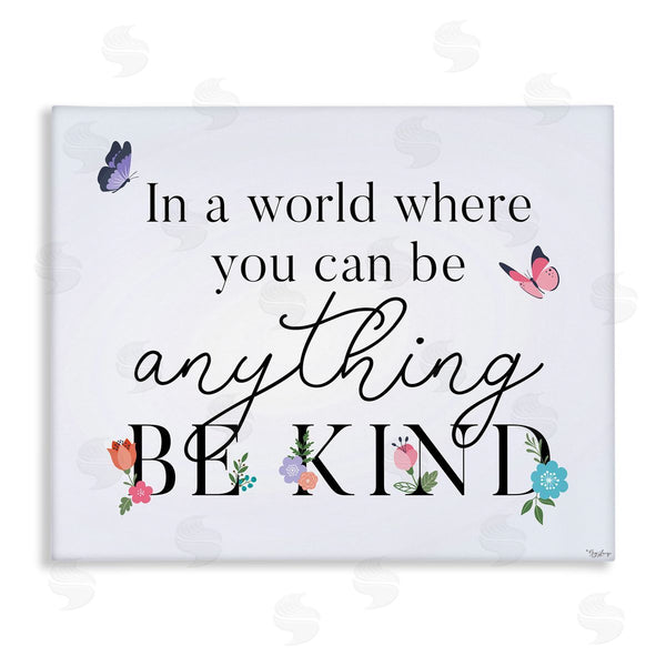 stupell industries Gigi Louise | Floral & Butterflies Be Kind