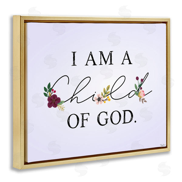 Stupell Industries Gigi Louise | Floral Child Of God Over Purple