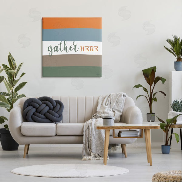 Stupell Industries Gigi Louise | Gather Here Fall Stripes Wall Art