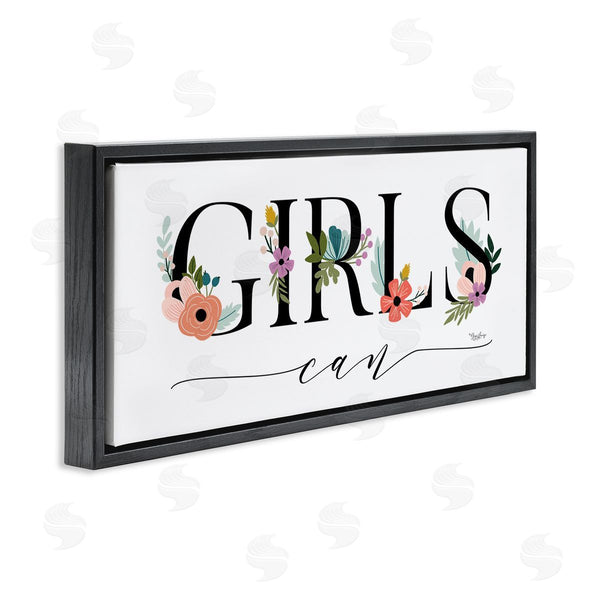 Stupell Industries Gigi Louise | Girls Can Flower Inspirational Wall Art