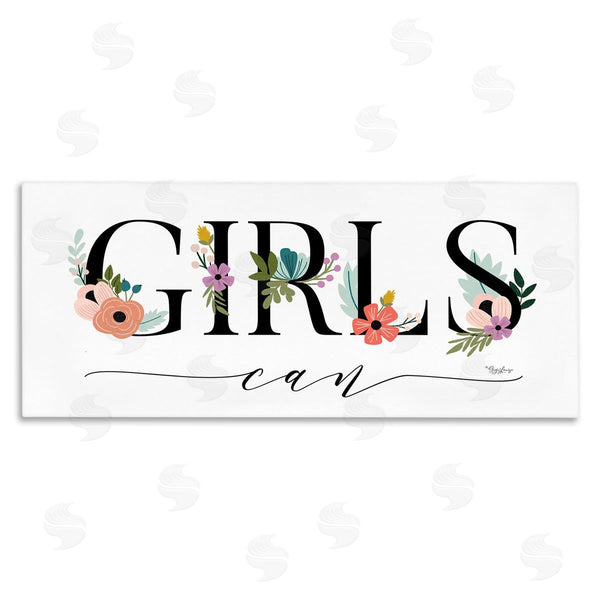 stupell industries Gigi Louise | Girls Can Flower Inspirational Wall Art