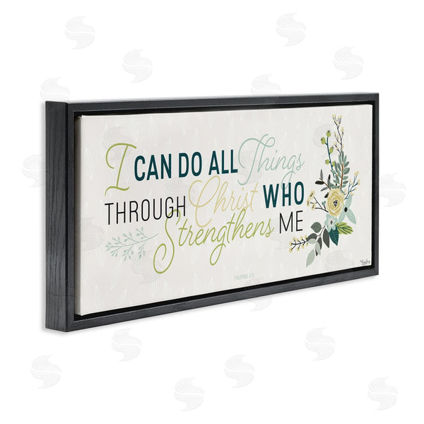 Stupell Industries Gigi Louise | He Strengthens Me Faith Based Quote