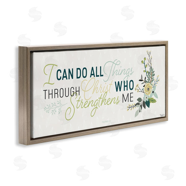 Stupell Industries Gigi Louise | He Strengthens Me Faith Based Quote