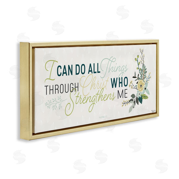 Stupell Industries Gigi Louise | He Strengthens Me Faith Based Quote