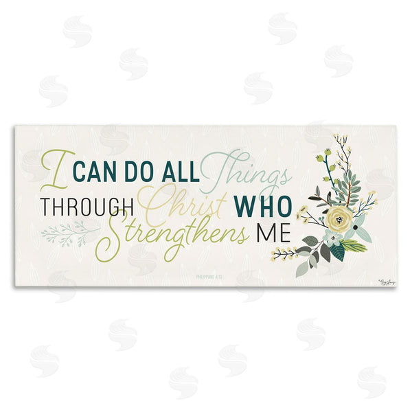 stupell industries Gigi Louise | He Strengthens Me Faith Based Quote